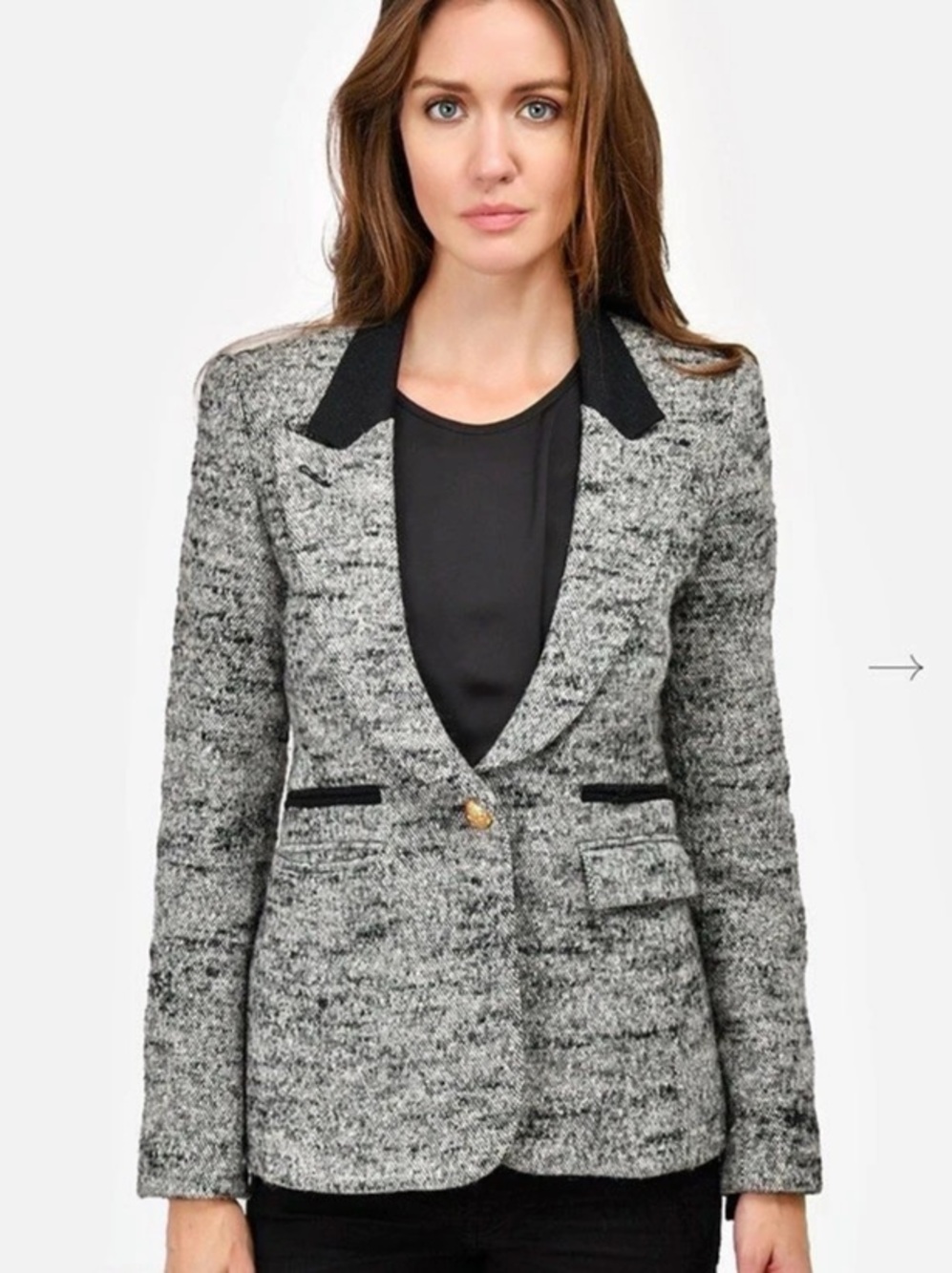 Smuthe Tweed Blazer in Gray & Black